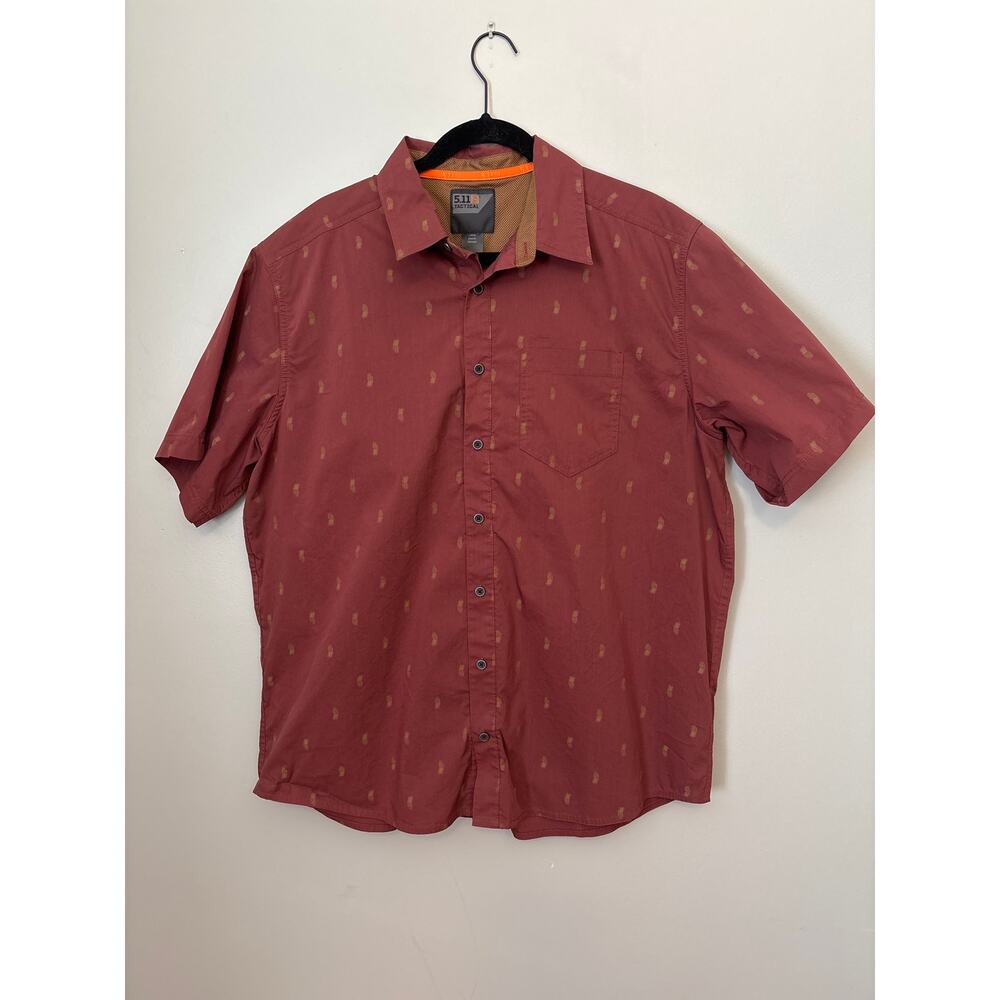 5.11 Tactical Shirt Men's L Pineapple Grenades Pockets Button Snap Outdoor